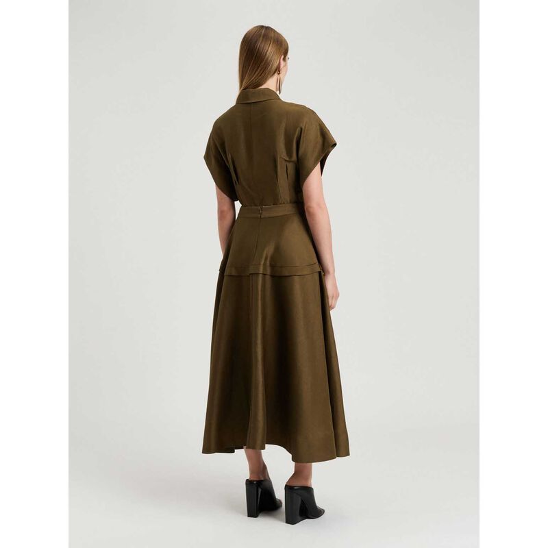 Veronika Maine Linen Viscose Blend Full Skirt image number 1